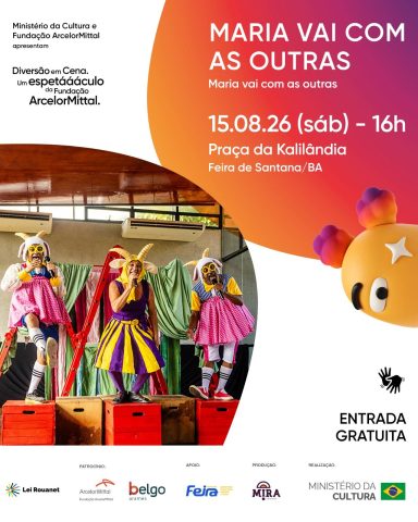 Musical infantil “Maria vai com as Outras” será apresentado gratuitamente em Feira de Santana neste sábado, 15