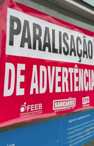 Bancários fazem paralisação nacional de 24 horas nesta quinta, 20