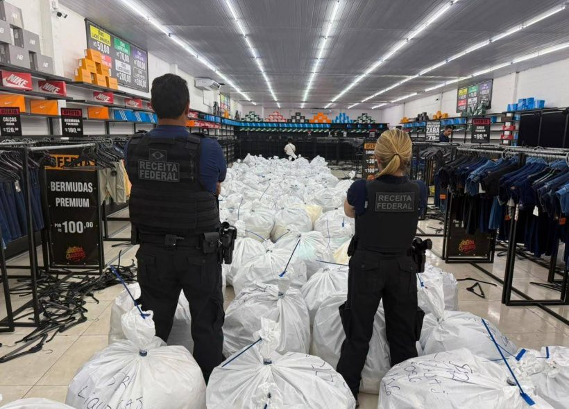 Receita Federal apreende mais de R$ 1 milhão em produtos falsificados em outlets de Salvador