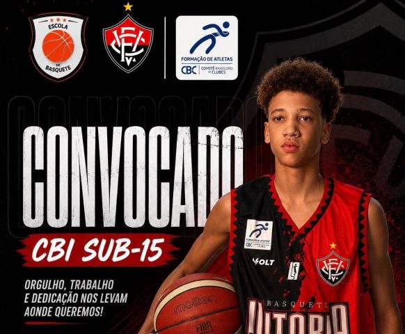 Atleta feirense é convocado pelo Vitória para disputa do Campeonato Brasileiro de Basquete Sub 15 2026