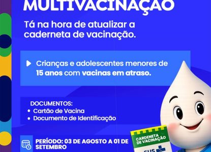 Alagoinhas: começa campanha para atualização de caderneta de vacina de crianças e adolescentes
