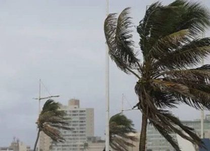 Inmet emite alerta de ventos fortes para 11 cidades do sul da Bahia
