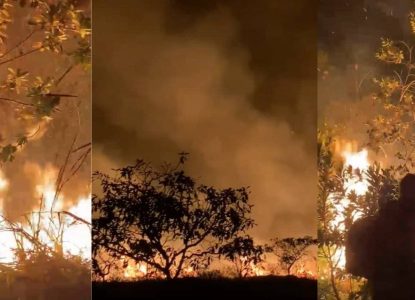 Incêndio avança na região de Lençóis e ameaça novas áreas da Chapada Diamantina