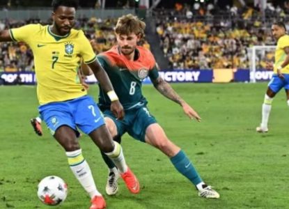 Rayan faz no fim e Brasil arranca empate com Austrália no primeiro jogo pós-Copa do Mundo