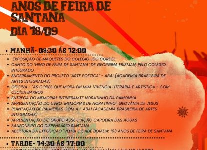 Casarão dos Olhos d`Água recebe programação cultural em celebração aos 193 anos de Feira de Santana