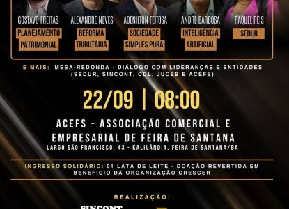 Profissionais de Feira de Santana celebram Dia do Contador com seminário nesta terça, 22