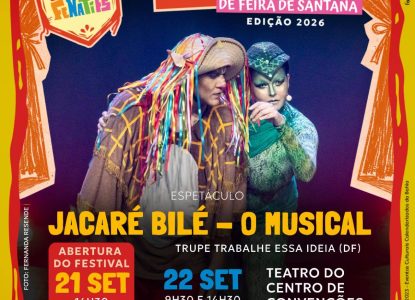 Fenatifs 2026 reúne diversos espetáculos infantis em Feira de Santana a partir desta segunda, 21