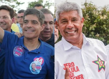 Futura: ACM Neto chega a 51,3% das intenções de voto contra 43,6% de Jerônimo Rodrigues