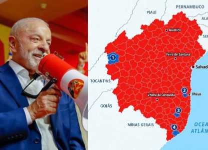 Lula vence em 413 municípios da Bahia; Flávio Bolsonaro fica atrás em quatro
