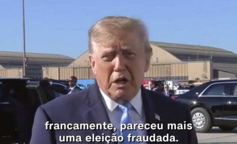 Presidente dos Estados Unidos, Donald Trump questiona eleição brasileira: “pareceu fraudada”