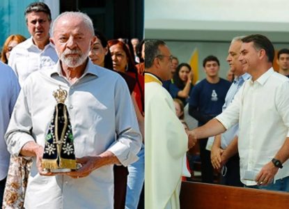 Dia de Nossa Senhora Aparecida: Lula participa de missa no Alvorada e Flávio Bolsonaro vai à Catedral de Brasília